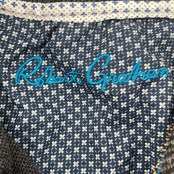 Robert Graham Grey 1/4 Zip Sweater Long Sleeve Warm Career Occasion - Picture 4 of 9